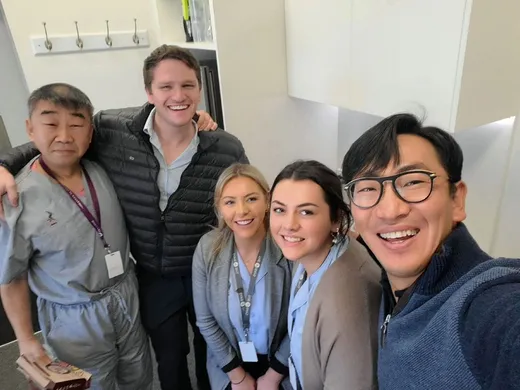 Clinic staff tearoom selfie